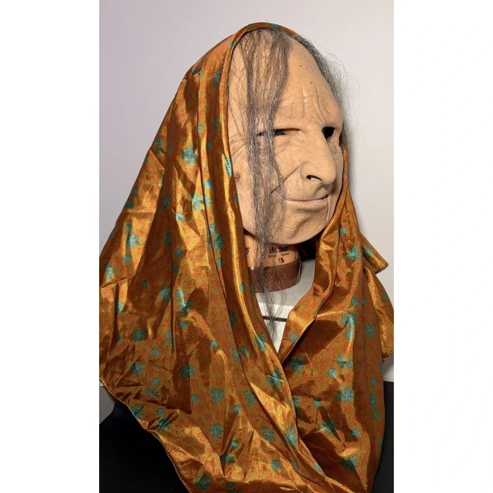 Grandma Face Mask Adult Old Woman Head Scarf Latex Halloween Zagone Studios 2007